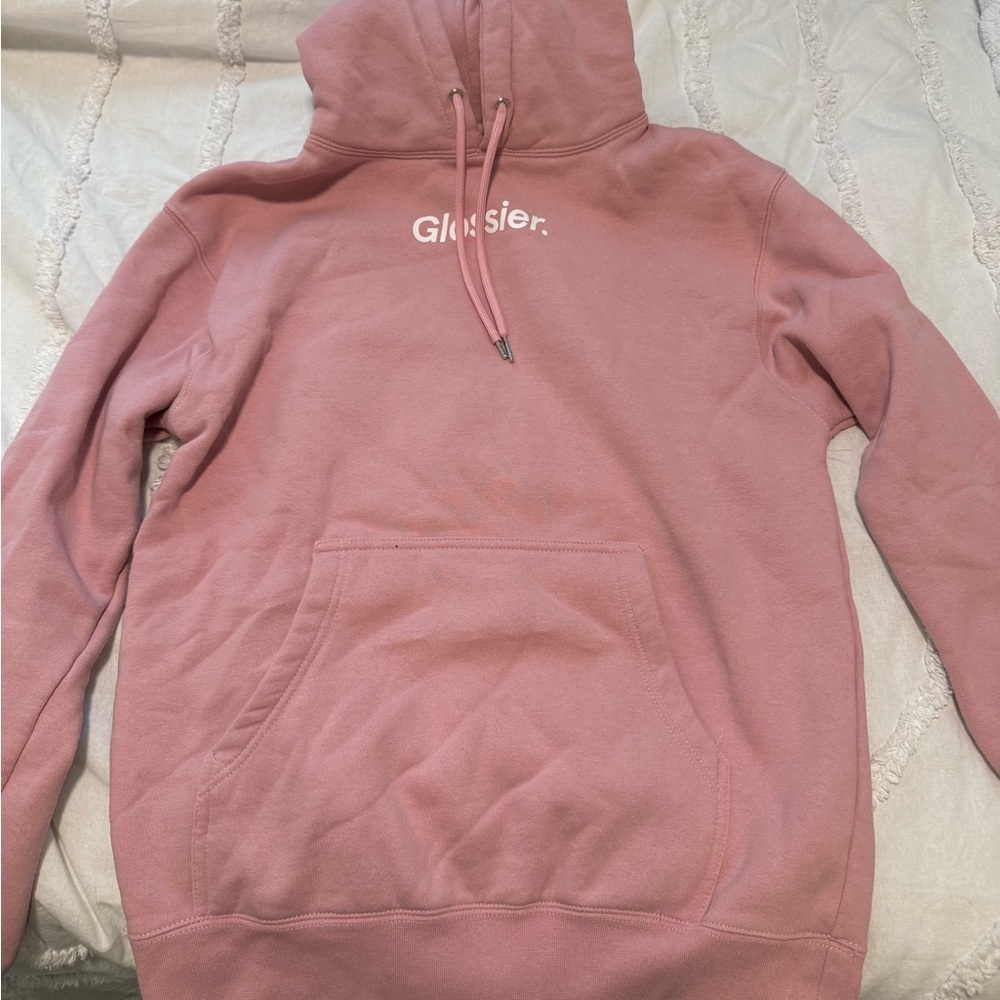 Glossier pink size small sweatshirt